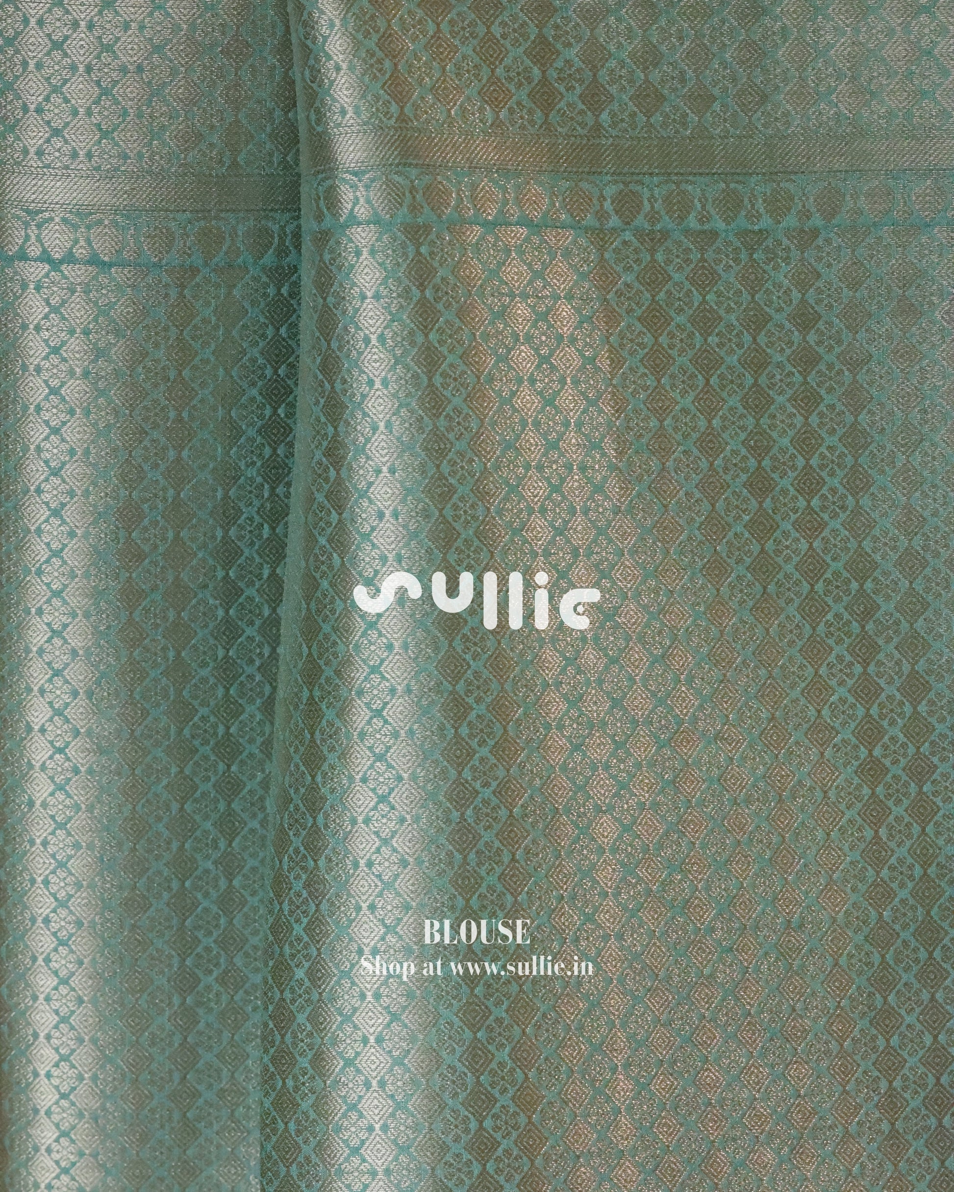 Banarasi Tussar Silk Saree in Aqua Splash / Blue-Green