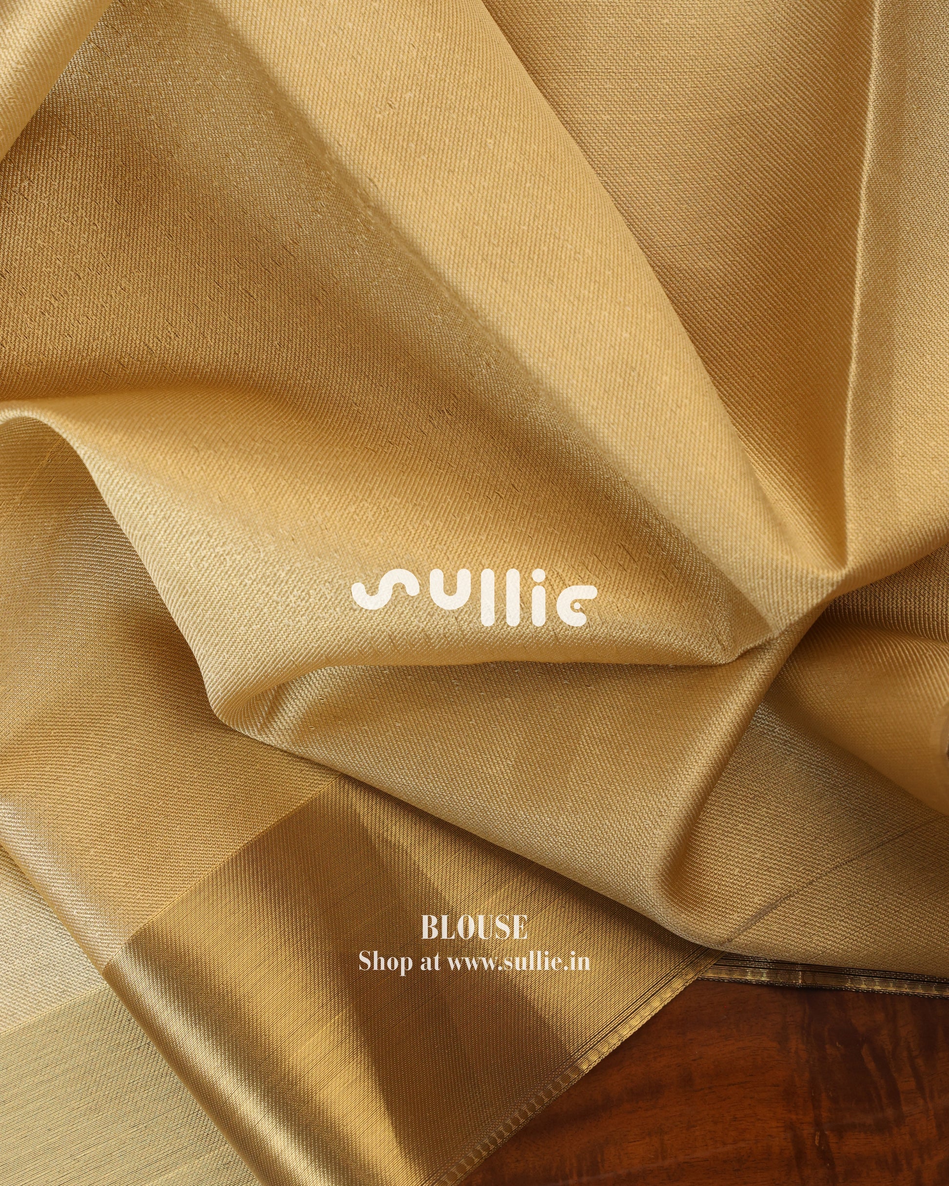 Banarasi Katan Tissue Silk Saree in Antique Gold Weave