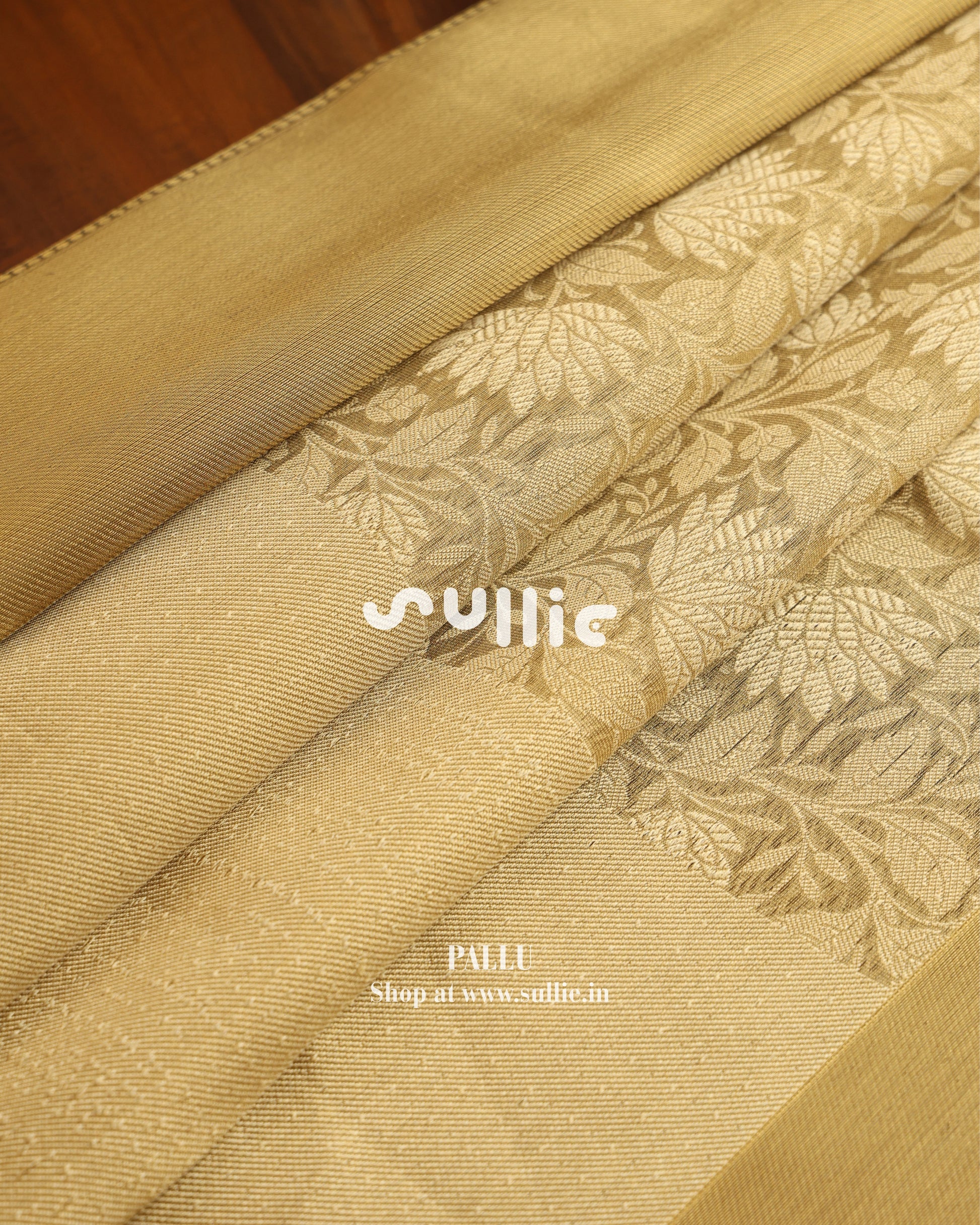 Banarasi Katan Tissue Silk Saree in Antique Gold Weave